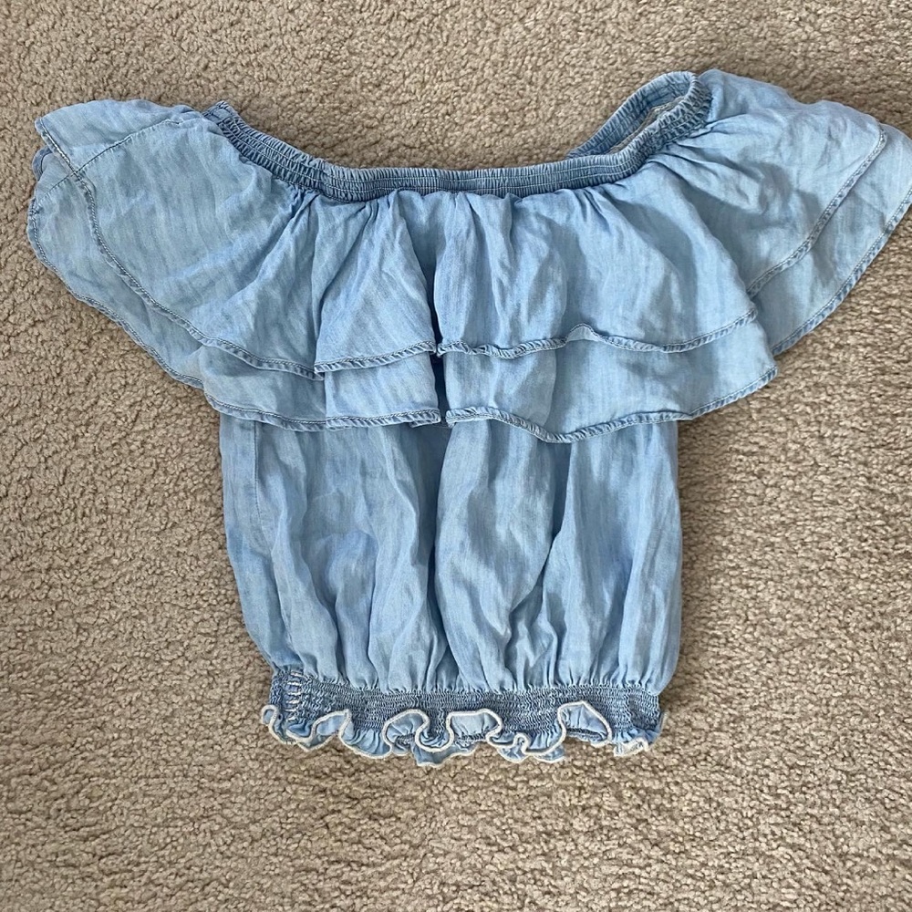 Ruffle off the shoulder top